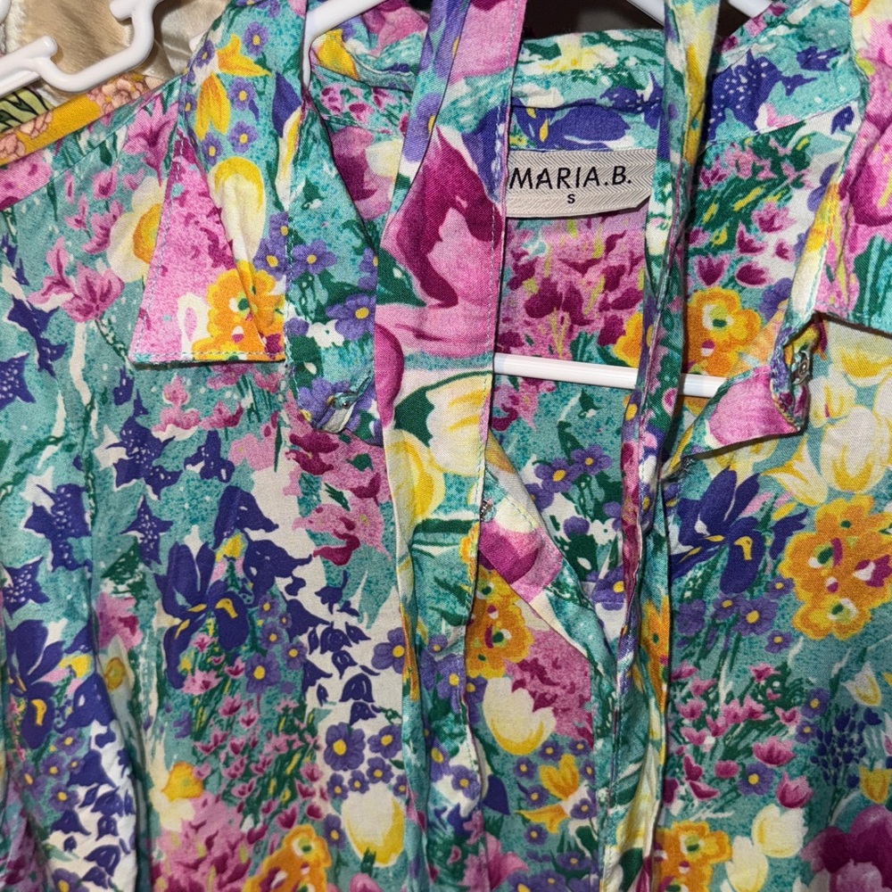 Maria B. Small Dress Bundle of 4 Floral Maxi Dresses Collection Long Sleeve - Picture 3 of 7